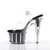 ADORE-708G Plateau Sandaletten - Schwarz | Pleaser