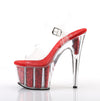 ADORE-708G Plateau Sandaletten - Rot | Pleaser