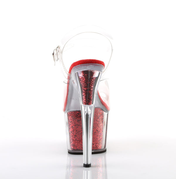ADORE-708G Plateau Sandaletten - Rot | Pleaser