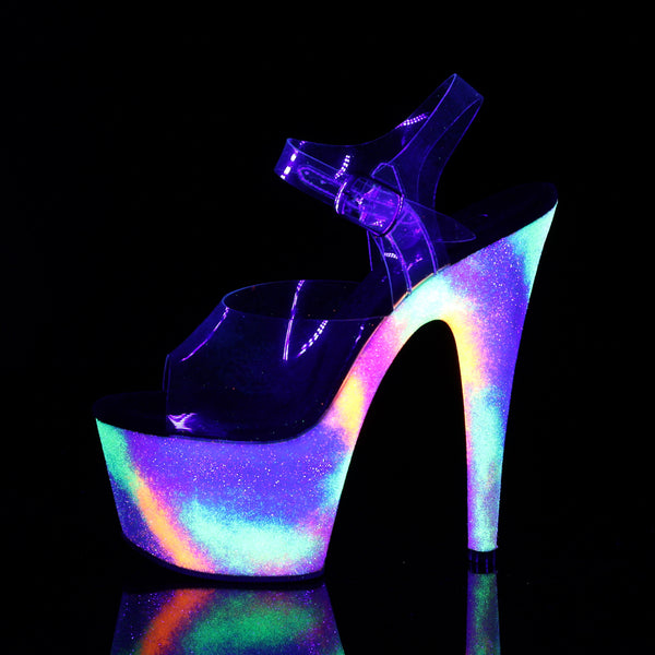 ADORE-708GXY Plateau Sandaletten Mehrfarbig UV | Pleaser