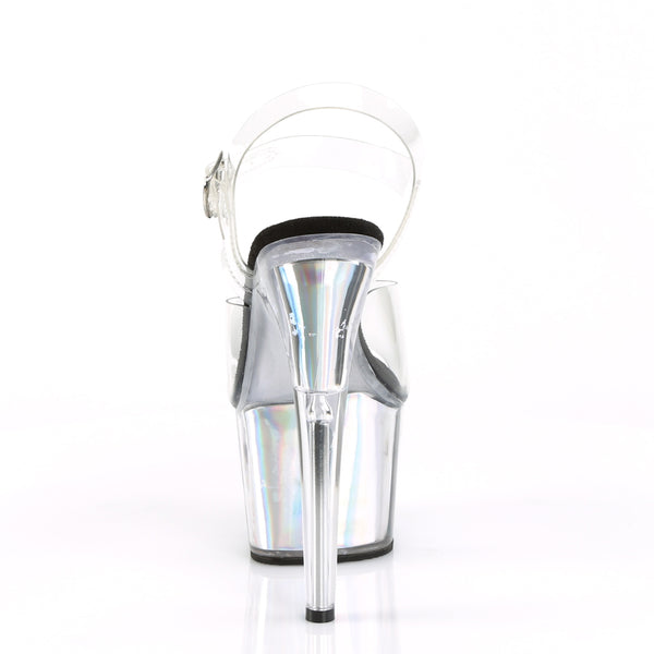ADORE-708HGI Plateau Sandaletten Silber von Pleaser – Ansicht 4