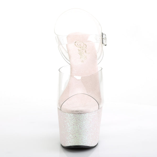 ADORE-708HMG Plateau Sandaletten Opal Rosa von Pleaser – Ansicht 2