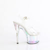 ADORE-708HT - Plateau High Heel Sandaletten - Transparent/Schimmer von Pleaser – Ansicht 5