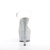 ADORE-708LG Plateau Sandaletten Silber | Pleaser
