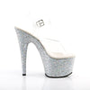 ADORE-708LG Plateau Sandaletten Silber | Pleaser