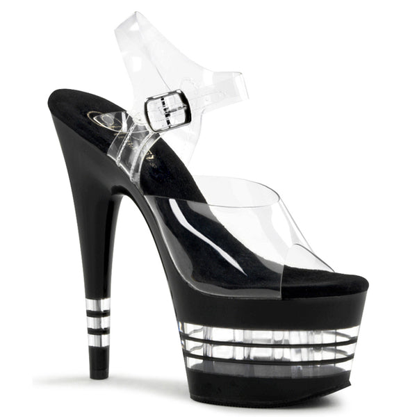 ADORE-708LN Plateau Sandaletten - Schwarz von Pleaser