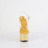 ADORE-708LQ Plateau Sandaletten Gold Transparent Holo von Pleaser – Ansicht 2