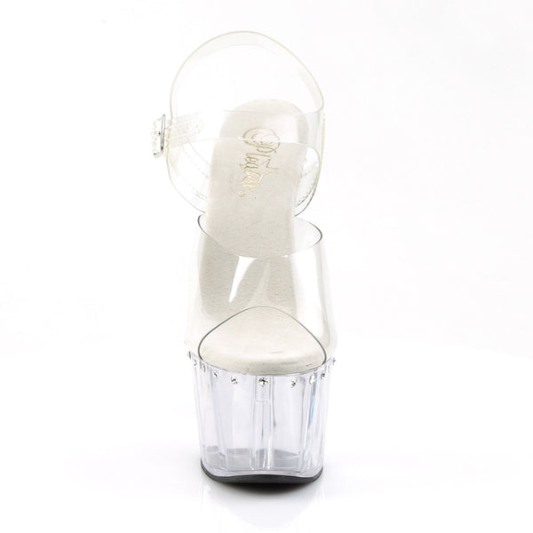 ADORE-708LS Plateau Sandaletten - Transparent von Pleaser – Ansicht 2