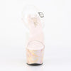 ADORE-708MB Plateau Sandaletten - Transparent/Gold | Pleaser