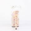 ADORE-708MB Plateau Sandaletten - Transparent/Gold | Pleaser