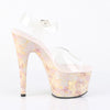 ADORE-708MB Plateau Sandaletten - Transparent/Gold | Pleaser