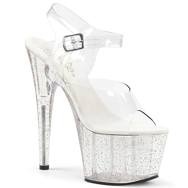 ADORE-708MG Plateau Sandaletten klar von Pleaser