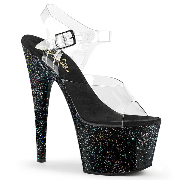 ADORE-708MG Plateau Sandaletten Schwarz von Pleaser