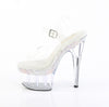 ADORE-708MLS Sandalette Plateauschuhe Transparent | Pleaser