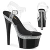 ADORE-708MLS Sandalette Plateauschuhe Schwarz | Pleaser