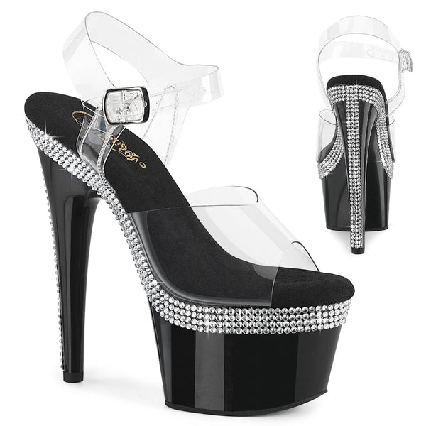 ADORE-708MLS Sandalette Plateauschuhe Schwarz | Pleaser