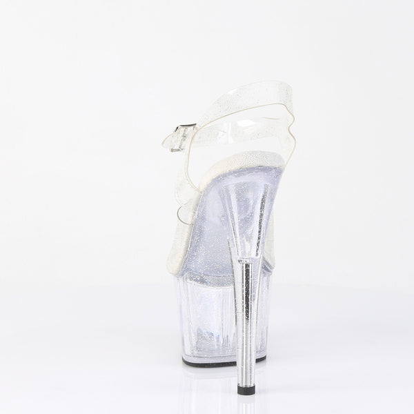 ADORE-708MMG Plateau Sandaletten Transparent von Pleaser – Ansicht 4