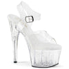 ADORE-708MMG Plateau Sandaletten Transparent von Pleaser