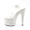 ADORE-708MR-5 Plateau Sandaletten transparent-silber von Pleaser – Ansicht 3