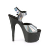 ADORE-708N-DT Plateau Sandaletten Schwarz Grau Holo | Pleaser