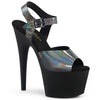 ADORE-708N-DT Plateau Sandaletten Schwarz Grau Holo | Pleaser