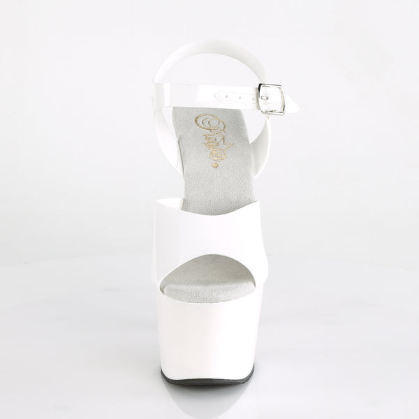 ADORE-708N Plateau Sandaletten Weiß Lack von Pleaser – Ansicht 2
