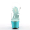ADORE-708OMBRE Plateau Sandaletten Aqua/Blau von Pleaser – Ansicht 2