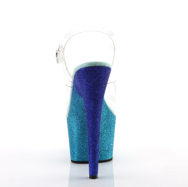 ADORE-708OMBRE Plateau Sandaletten Aqua/Blau von Pleaser – Ansicht 4