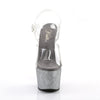 ADORE-708OMBRE Plateau Sandaletten Silber/Schwarz von Pleaser – Ansicht 2