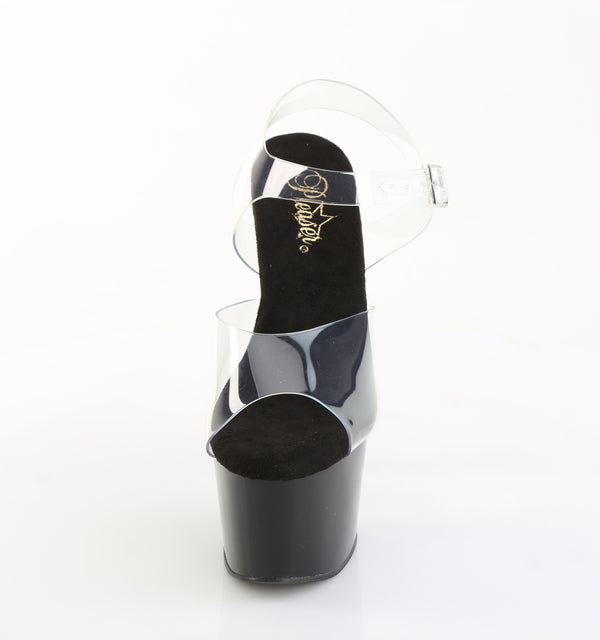 ADORE-708PREM Plateau Sandaletten Schwarz Lack TPU von Pleaser – Ansicht 2