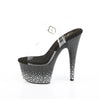 ADORE-708SPKL-01 Sandalette Plateauschuhe Schwarz Glitzer von Pleaser – Ansicht 3