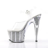 ADORE-708SRS Plateau Sandaletten Silber von Pleaser – Ansicht 3