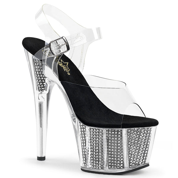 ADORE-708SRS Plateau Sandaletten - Schwarz von Pleaser