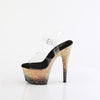 ADORE-708SS Plateau Sandaletten Schwarz/Rosa | Pleaser