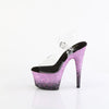 ADORE-708SS Plateau Sandaletten Schwarz/PinkGlitzer | Pleaser