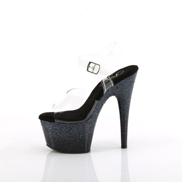 ADORE-708SS Plateau Sandaletten - Schwarz Glanz von Pleaser – Ansicht 3