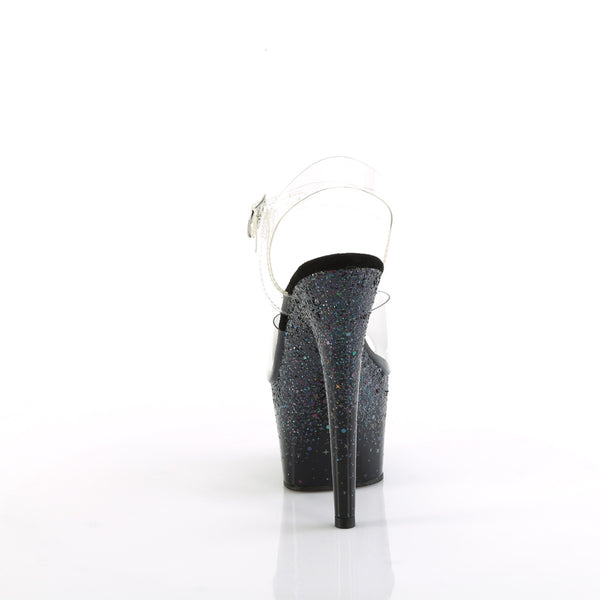 ADORE-708SS Plateau Sandaletten - Schwarz Glanz von Pleaser – Ansicht 4