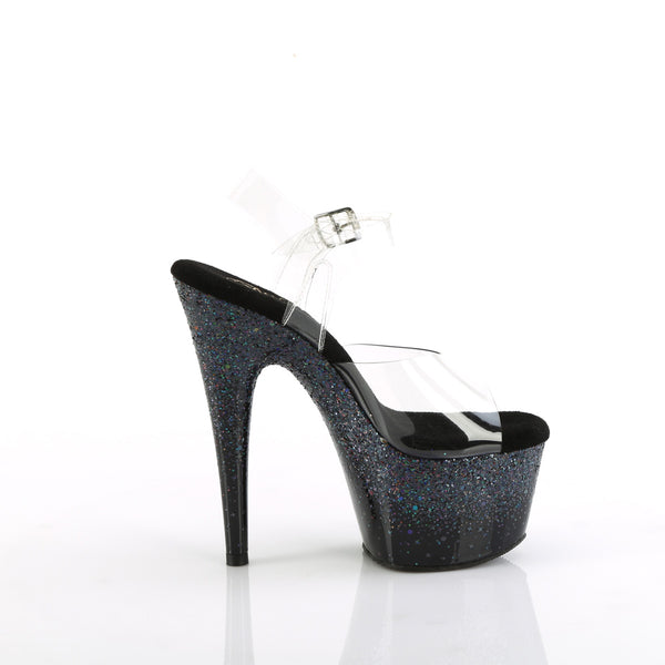 ADORE-708SS Plateau Sandaletten - Schwarz Glanz von Pleaser – Ansicht 5