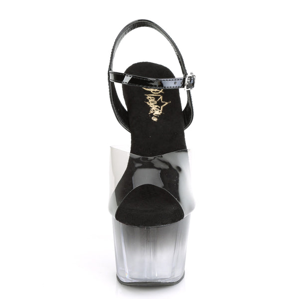 ADORE-708T-2 Plateau Sandaletten Schwarz/Transparent von Pleaser – Ansicht 2