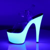 ADORE-708UV Plateau Sandaletten Neon Weiß UV von Pleaser – Ansicht 3