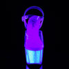 ADORE-708UVG Plateau Sandaletten Neon Opal UV von Pleaser – Ansicht 2