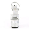 ADORE-709-2G Plateau Sandaletten Silber Glitzer von Pleaser – Ansicht 2