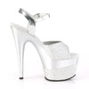 ADORE-709-2G Plateau Sandaletten Silber Glitzer von Pleaser – Ansicht 5