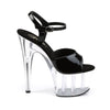 ADORE-709 Plateau Sandaletten - Schwarz / Transparent von Pleaser – Ansicht 5