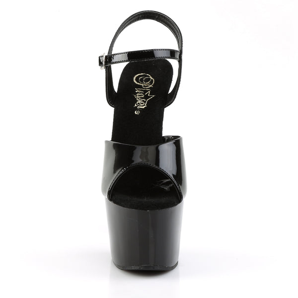 ADORE-709 Plateau Sandaletten Lack Schwarz von Pleaser – Ansicht 2