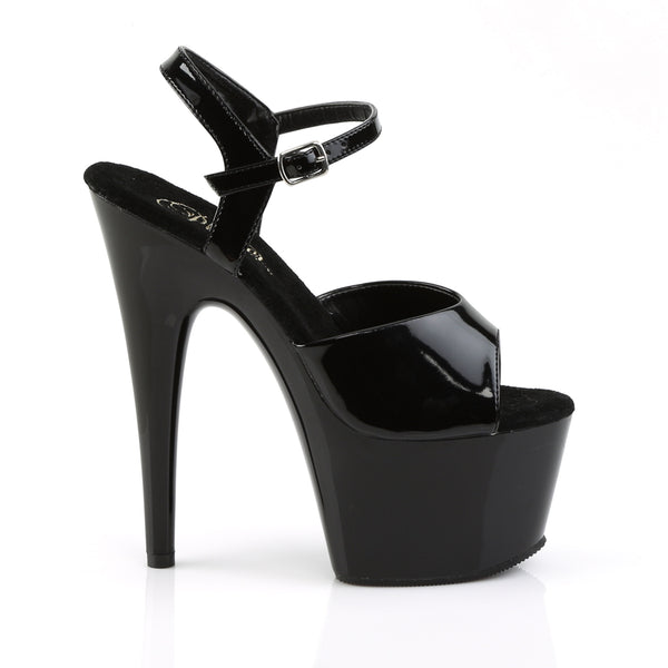 ADORE-709 Plateau Sandaletten Lack Schwarz von Pleaser – Ansicht 5