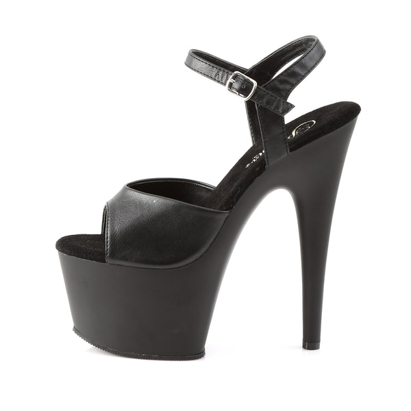 ADORE-709 Plateau Sandaletten Matt Schwarz von Pleaser – Ansicht 3