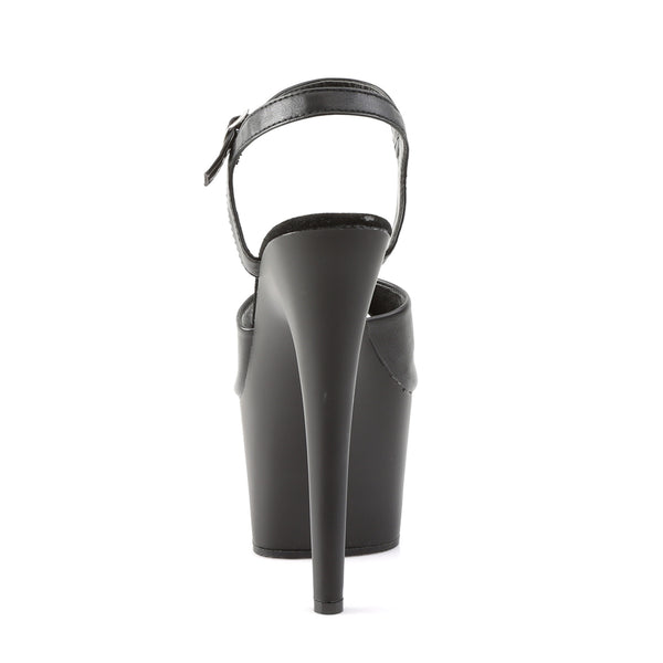 ADORE-709 Plateau Sandaletten Matt Schwarz von Pleaser – Ansicht 4