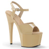ADORE-709 Plateau Sandaletten Lack Creme | Pleaser