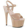 ADORE-709 Plateau Sandaletten Beige Lack von Pleaser
